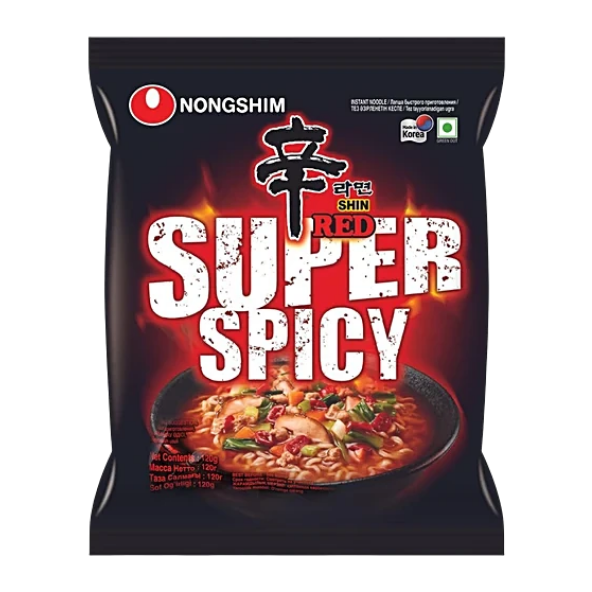 NONGSHIM Shin Red Super Spicy Noodles, 120 g