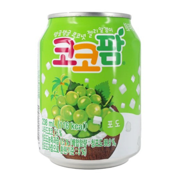 HAITAI Coco Palm Grape Drink Pack of 6 (340ml x 6Cans) Flavored Drink- Korean Drink- Korean Beverage