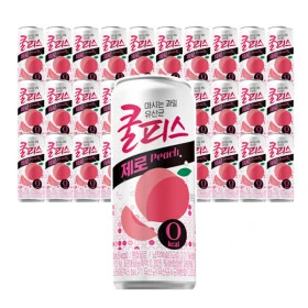 Dongwon Coolpis Zero Peach Drink 230ml x 30 Cans | Sugar-Free Korean Yogurt Peach Beverage