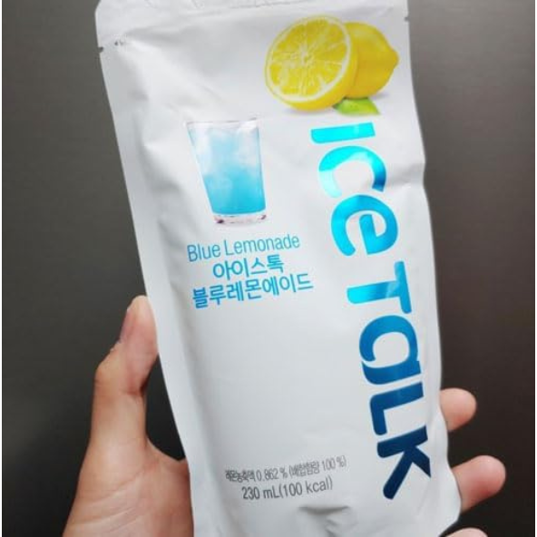 ICE TALK Blue Lemonade Pack of 10 (230ml x 10pouch) Lemonade- Flavored Drink- Korean Drink- Korean Beverage