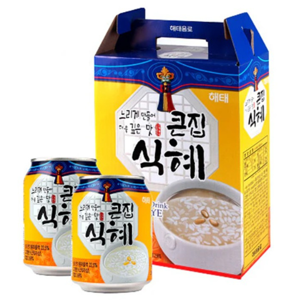 HAITAI Traditional Drink Shikhye Rice Punch Pack of 12 (238ml X 12cans) – Korean Drink – Korean Beverage