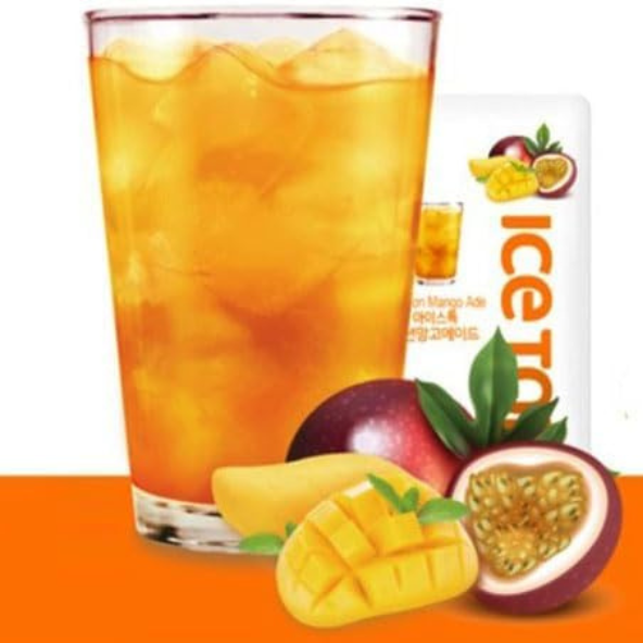 ICE TALK Passion Mango Ade Pack of 10 (230ml x 10pouch) Flavored Drink- Korean Drink- Korean Beverage