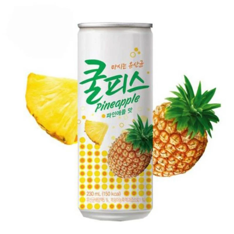 Dongwon Coolpis Zero Pineapple Drink 230ml x 30 Cans | Korean Yogurt Pineapple Beverage