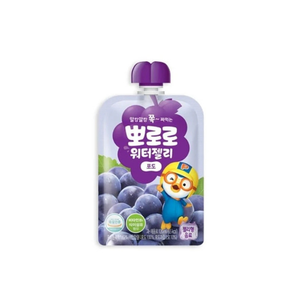 Paldo Pororo Water Jelly Juice Grape Flavor Drink 120ml